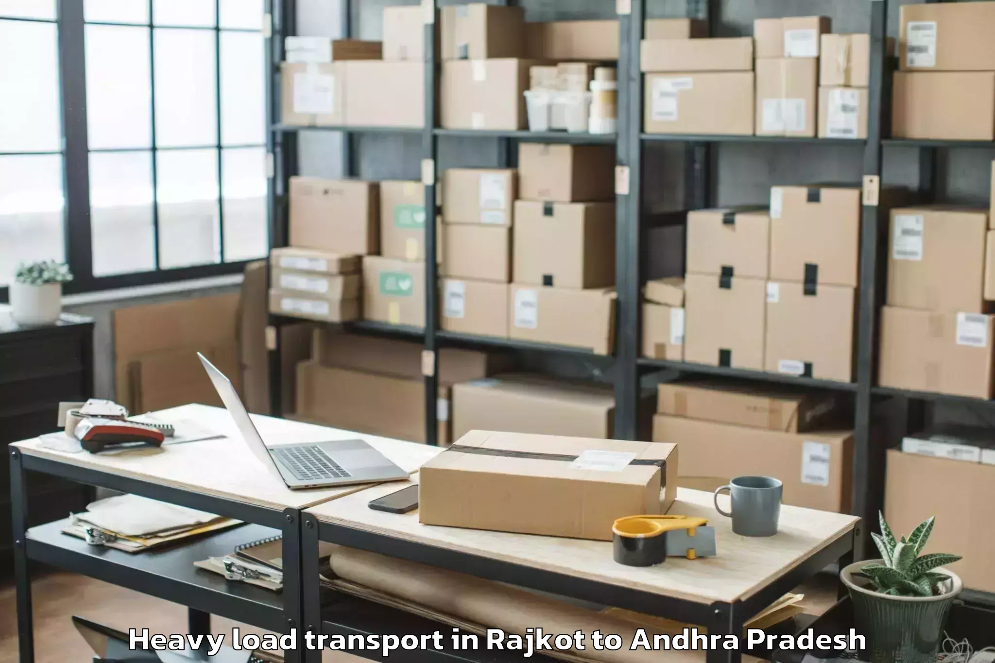 Hassle-Free Rajkot to Bhattiprolu Heavy Load Transport